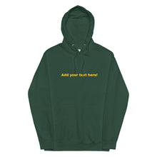 Load image into Gallery viewer, Customizable text: Unisex midweight hoodie