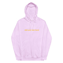 Load image into Gallery viewer, Customizable text: Unisex midweight hoodie