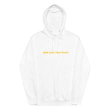 Load image into Gallery viewer, Customizable text: Unisex midweight hoodie