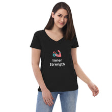 Load image into Gallery viewer, Inner Strength : Women’s recycled v-neck t-shirt