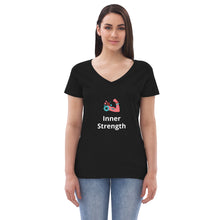 Load image into Gallery viewer, Inner Strength : Women’s recycled v-neck t-shirt
