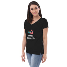 Load image into Gallery viewer, Inner Strength : Women’s recycled v-neck t-shirt