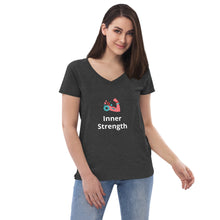 Load image into Gallery viewer, Inner Strength : Women’s recycled v-neck t-shirt
