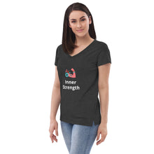 Load image into Gallery viewer, Inner Strength : Women’s recycled v-neck t-shirt