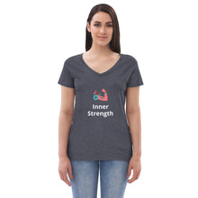 Load image into Gallery viewer, Inner Strength : Women’s recycled v-neck t-shirt