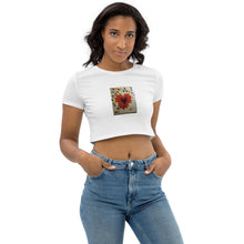 Load image into Gallery viewer, Heart Stronger Than Rain : Organic Crop Top
