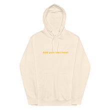 Load image into Gallery viewer, Customizable text: Unisex midweight hoodie
