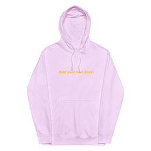 Load image into Gallery viewer, Customizable text: Unisex midweight hoodie
