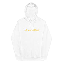 Load image into Gallery viewer, Customizable text: Unisex midweight hoodie
