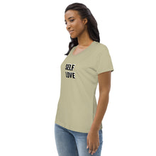 Load image into Gallery viewer, SELF LOVE : Women&#39;s fitted organic cotton tee
