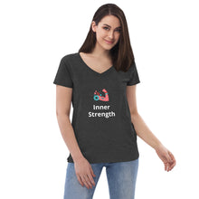 Load image into Gallery viewer, Inner Strength : Women’s recycled v-neck t-shirt
