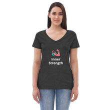 Load image into Gallery viewer, Inner Strength : Women’s recycled v-neck t-shirt
