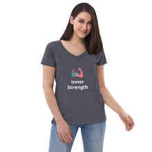 Load image into Gallery viewer, Inner Strength : Women’s recycled v-neck t-shirt
