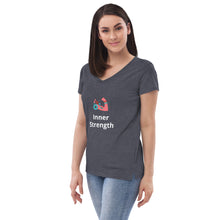 Load image into Gallery viewer, Inner Strength : Women’s recycled v-neck t-shirt
