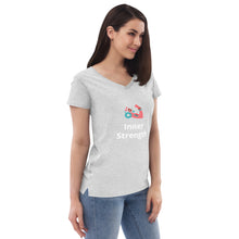 Load image into Gallery viewer, Inner Strength : Women’s recycled v-neck t-shirt
